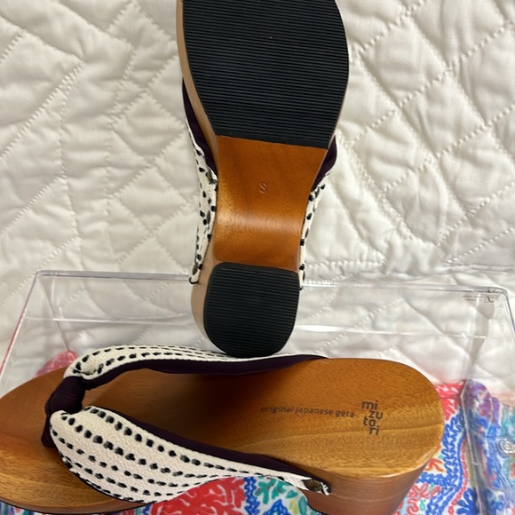 Mizutori Size 6 Black Geta Tradicional Japanese Wooden Platform Sandal - Picture 6 of 6